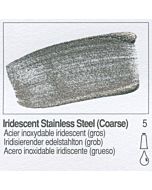 Golden Heavy Body Acrylic 8oz Jar - Iridescent Stainless Steel (Coarse)