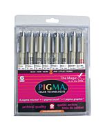 Pigma Micron 8 Pen Set Black