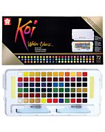 Koi Watercolor 72-Color Studio Set with 2 Water Brushes