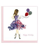Quilling Card - Bd151 - Birthday Girl