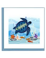 Quilling Card - Bl1140 - Blue Sea Turtle