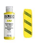 Golden Fluid Acrylics 4oz - Benzimazolone Yellow Medium