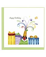 Quilling Card - Birthday Champagne