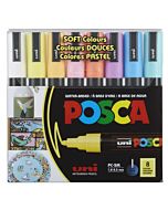 Posca Marker PC-5M Soft Colors Set Of 8