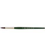 Silver Brush Ruby Satin Synthetic Bristle - Short Handle - Round 0