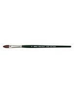 Silver Brush Ruby Satin Synthetic Bristle - Short Handle - Cat's Tongue 8