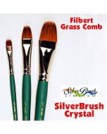Silver Brush Crystal Synthetic - Filbert Grass Comb - Size 3/4"