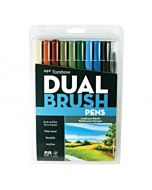 Tombow Dual Brush Pen 10 Color Lanscape Set